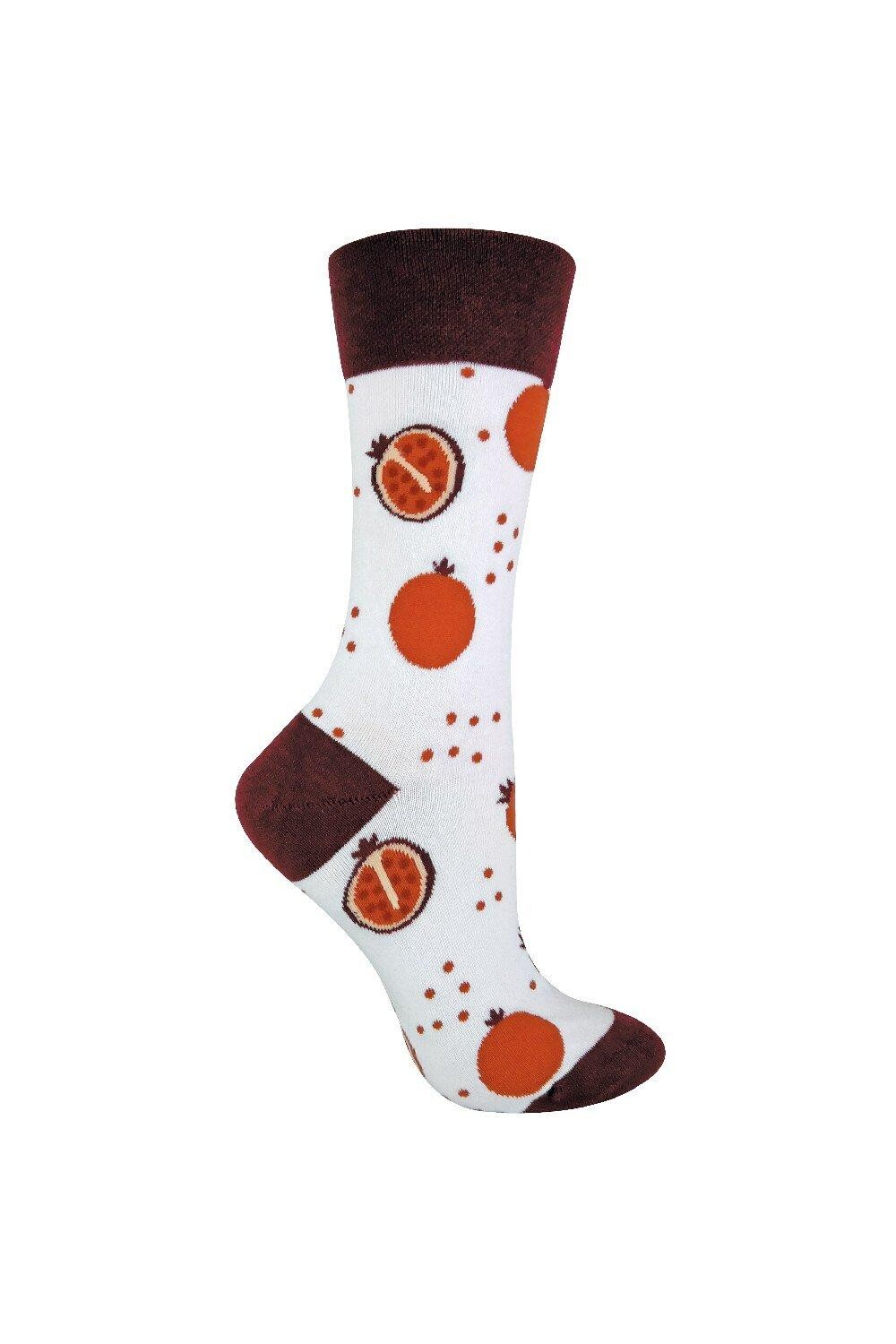 

Мягкие хлопковые носки с необычным фруктовым дизайном Sock Snob, белый