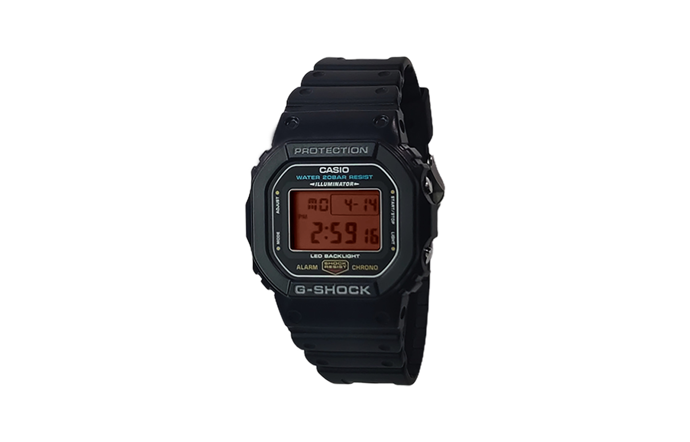 

CASIO Кварцевые часы унисекс с черным циферблатом на ремешке из смолы