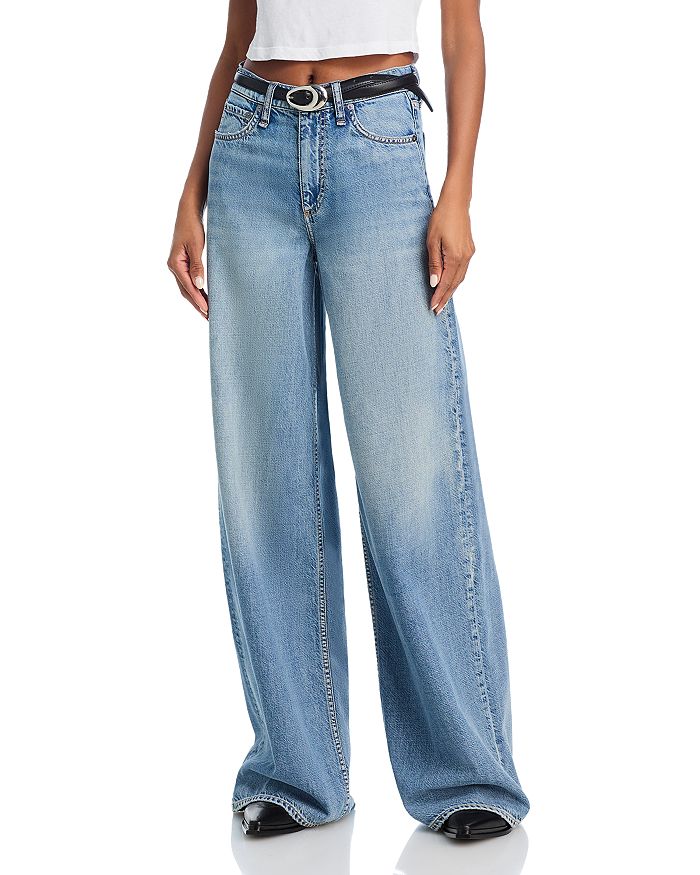

Легкие джинсы Sofie High Rise Wide Leg в цвете Beverly rag & bone, синий