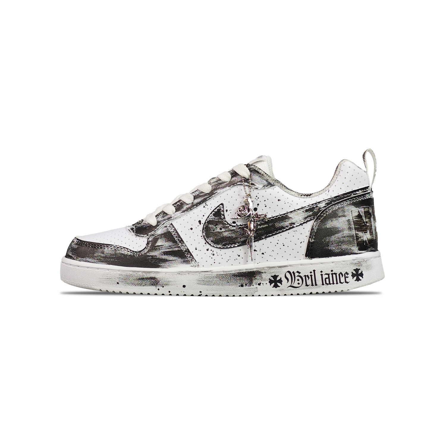 

Кроссовки Nike Court Borough Skateboarding Shoes Unisex Low-top Black, черный