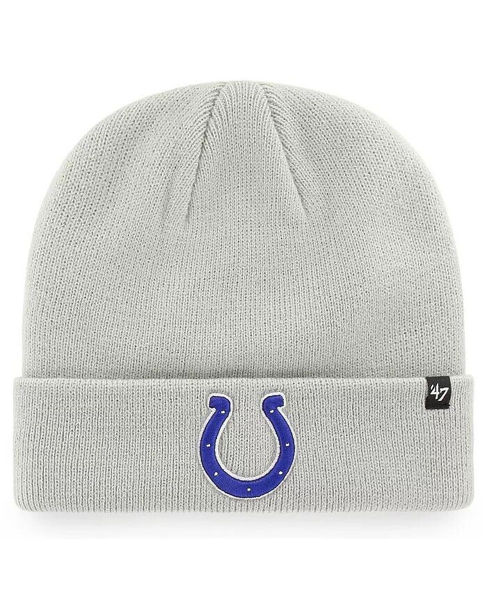 

Мужская серая базовая вязаная шапка Indianapolis Colts '47 с манжетами среднего размера '47 Brand