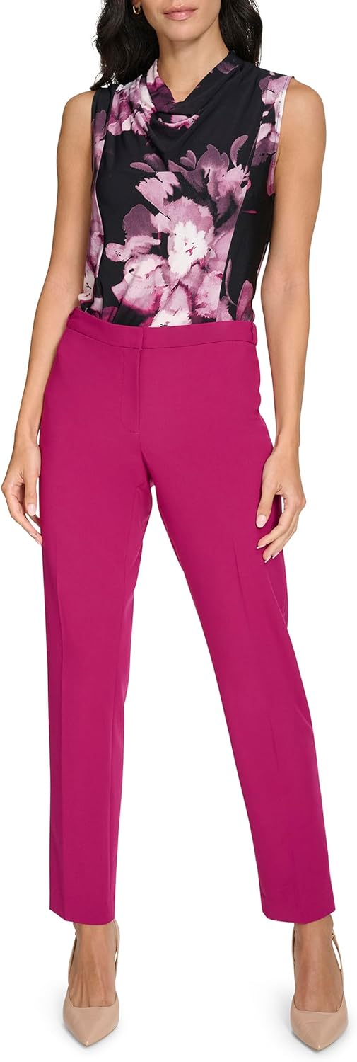 Женский пиджак Calvin Klein Infinite Stretch с рукавами 3/4 на пуговицах, Mulberry — фото 2