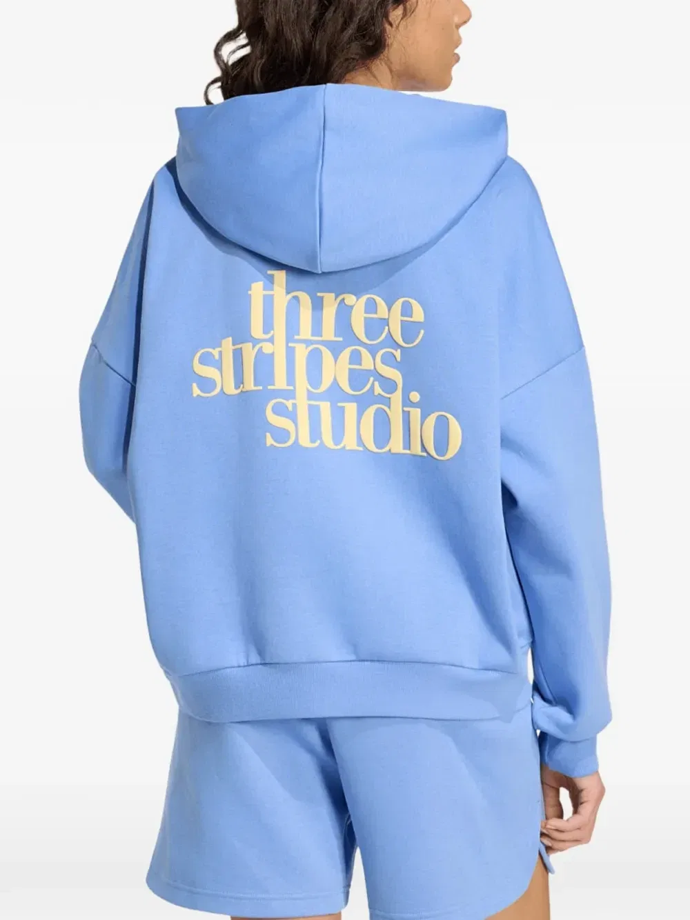 Худи с логотипом Studio Adidas, синий — фото 3