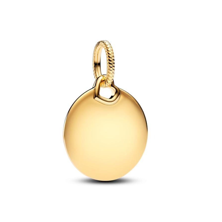 

Шарм Engravable Round Tag Dangle Pandora, покрытие - золото