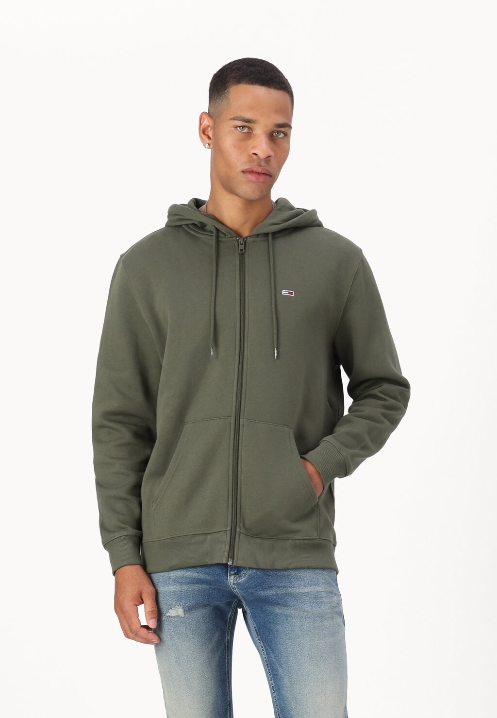 

Толстовка на молнии Tommy Jeans, темно-зеленый