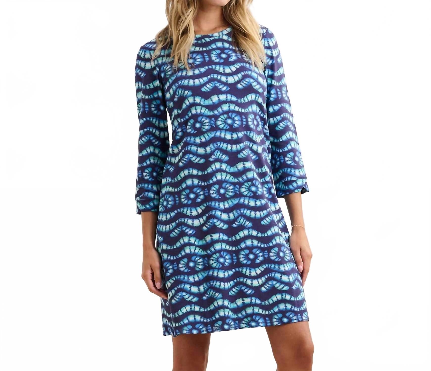 

Женское платье-колокол Lily в технике шибори с волнами Hatley, Shibori Waves