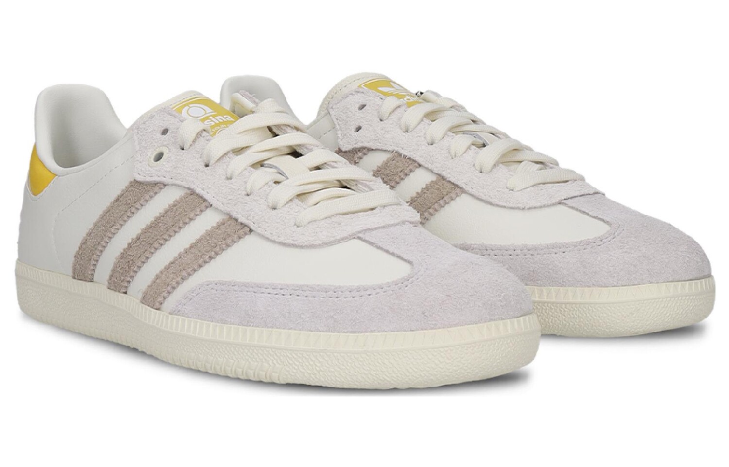 Мужские кроссовки для скейтбординга adidas originals Samba, White beige — фото 3
