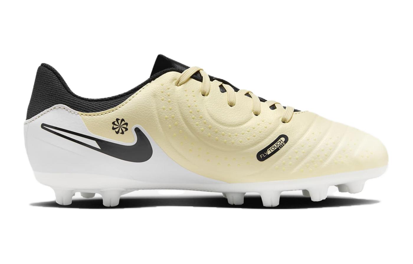 Легендарные детские футболки Nike Tiempo Legend 10 Junior противоскользящие износостойкие низкие кроссовки для футбола желто-черные — фото 2