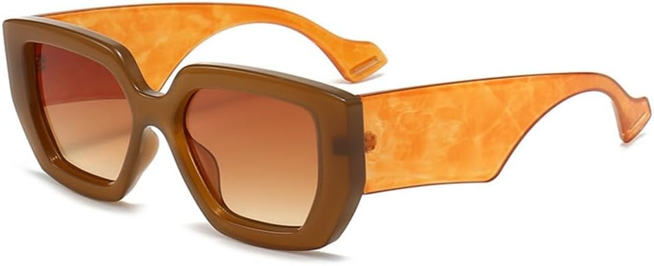 

Ретро солнцезащитные очки для женщин и мужчин, дорожные солнцезащитные очки, разноцветные женские очки с защитой от УФ-излучения UV400, мужские очки класса люкс TYUVIVO, Tea