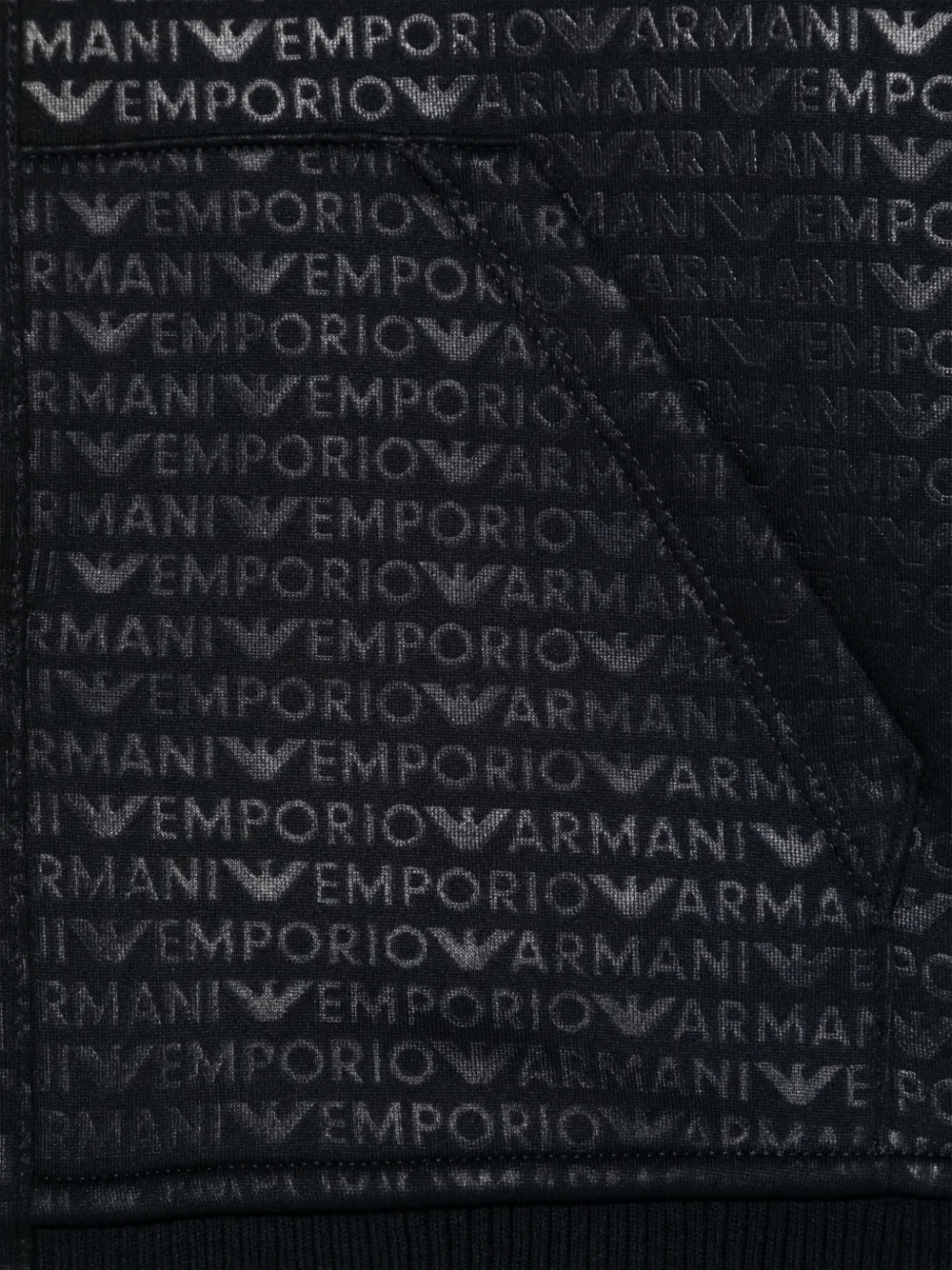 Худи с логотипом Emporio Armani Kids, синий — фото 3