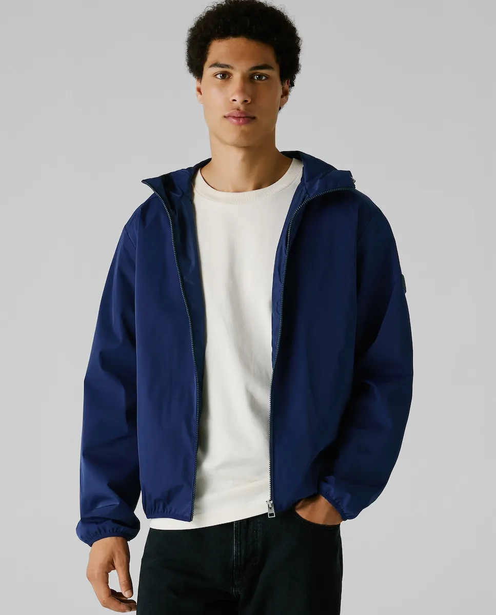 

Мужская ветровка с регулируемым капюшоном Pepe Jeans, синий