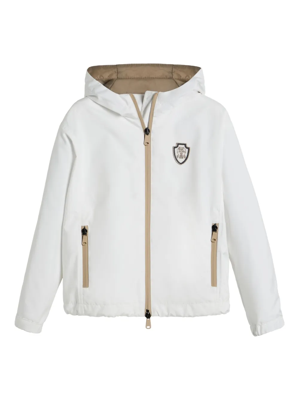 

Куртка с вышитым логотипом Brunello Cucinelli Kids, белый
