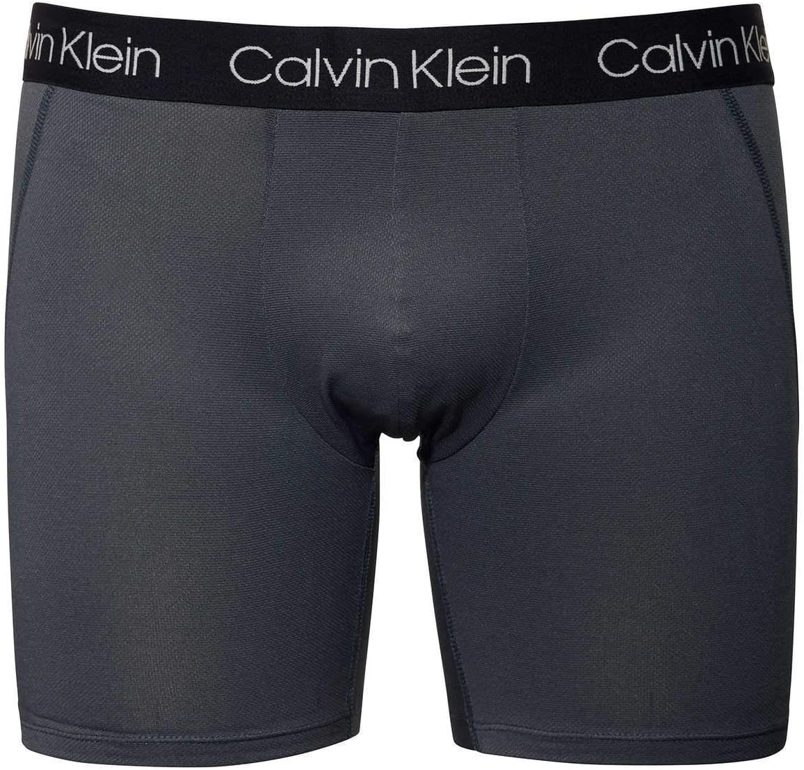 Комплект из 3 мужских трусов-боксеров из микрофибры Calvin Klein, Black/Grey/Black — фото 3