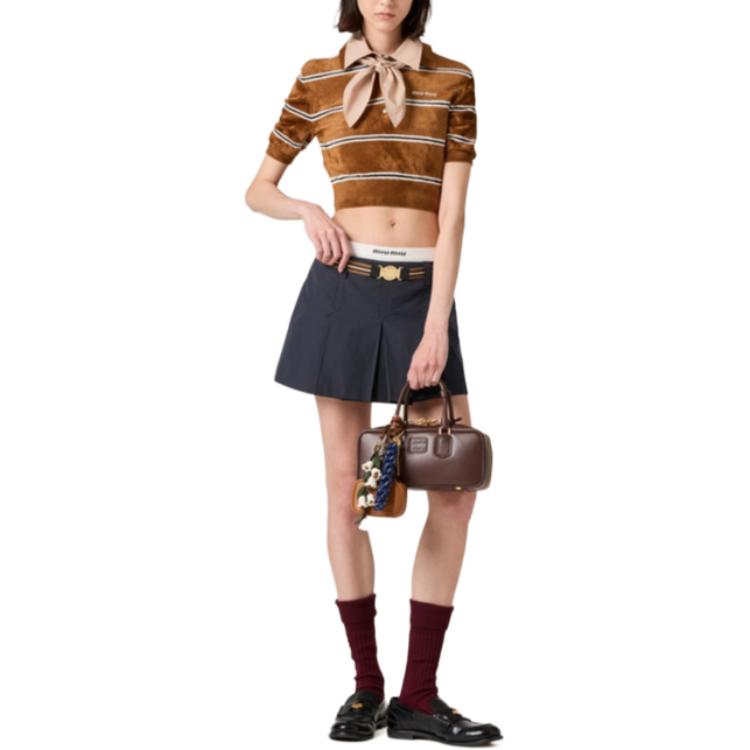 MIU MIU SS25 Polo Shirt Women's Tobacco — фото 3