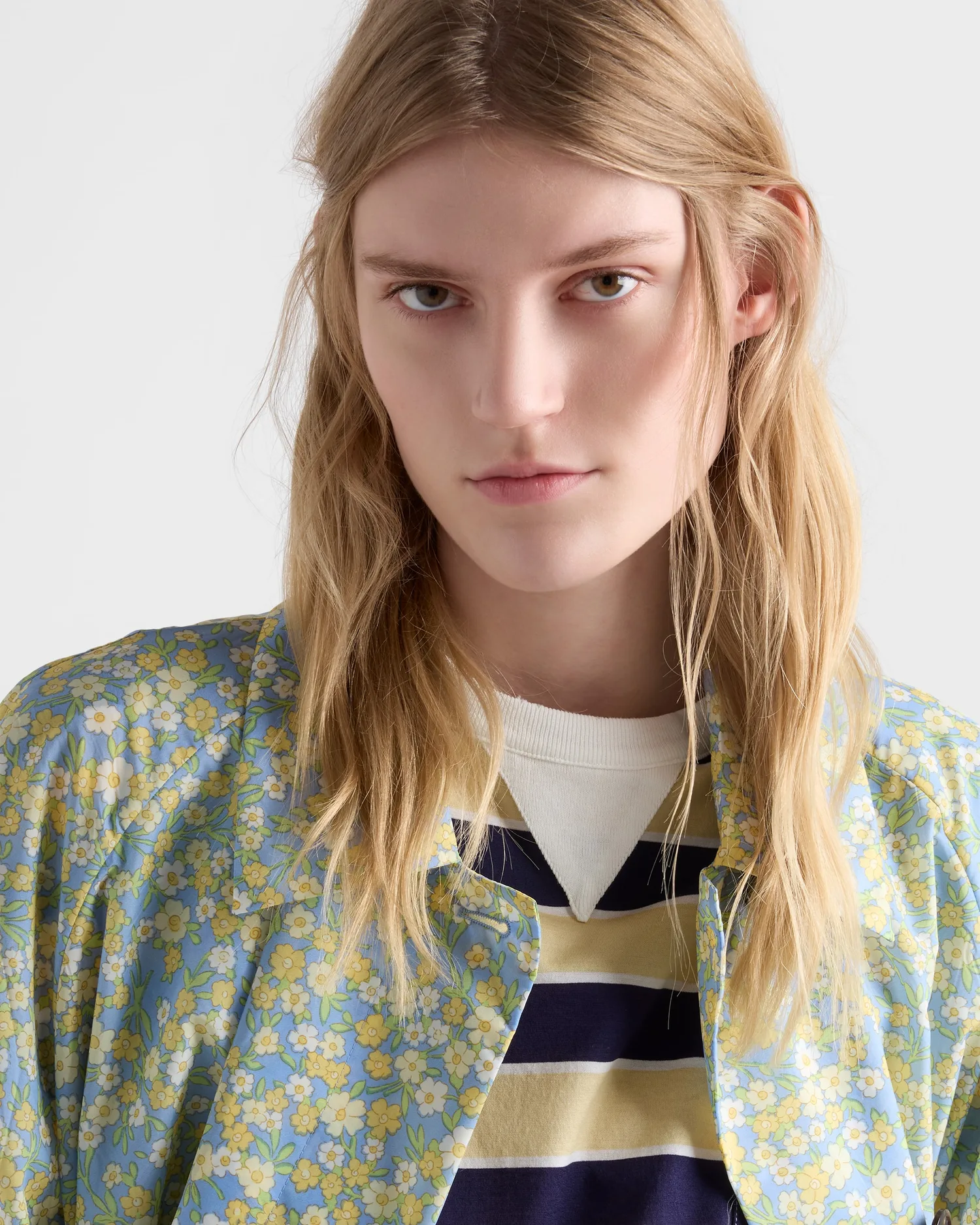 Prada Футболка из мерсеризованного хлопка в байадерские полосы — фото 3