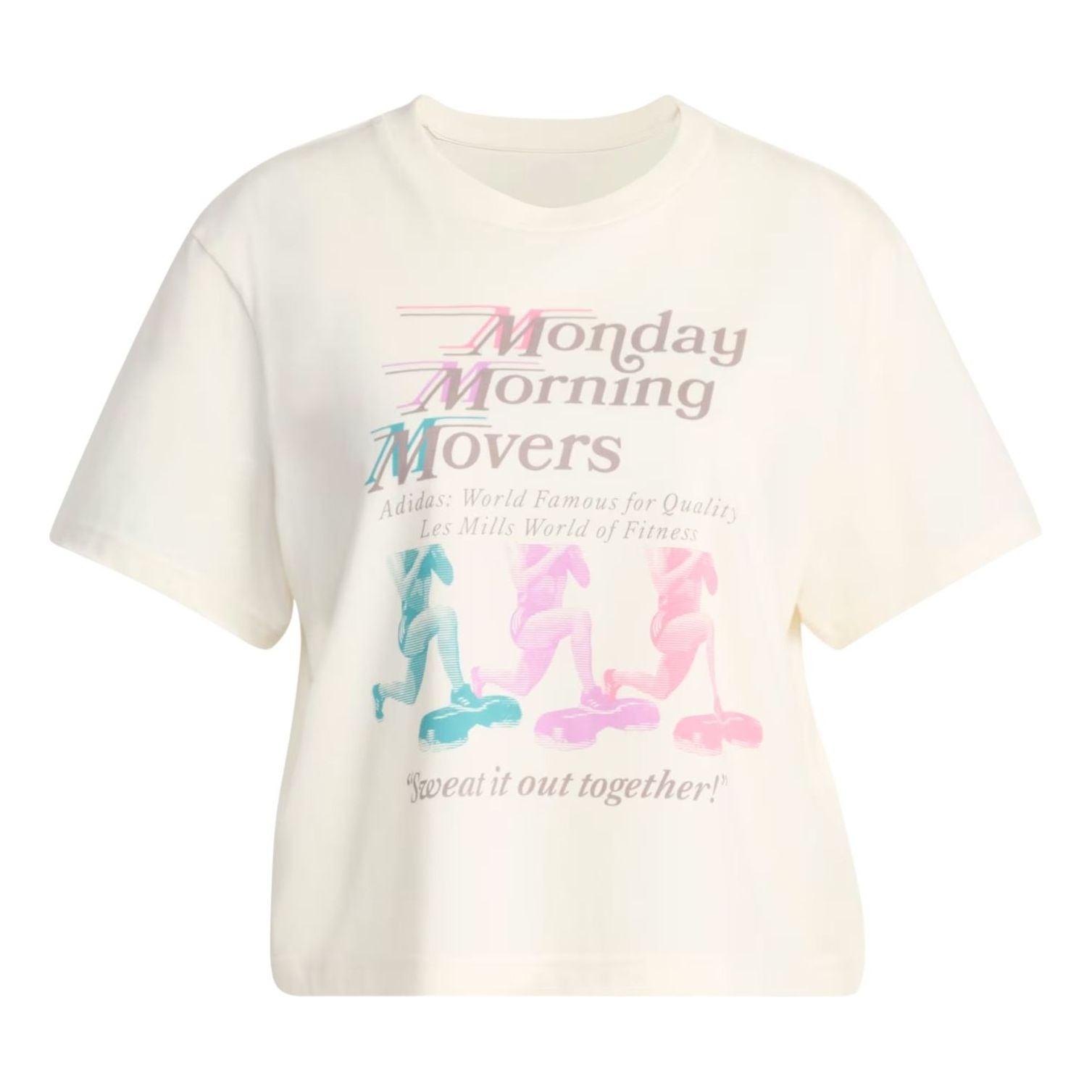 

(WMNS) Футболка Adidas x Les Mills Movers Graphic T-Shirt 'Off White'