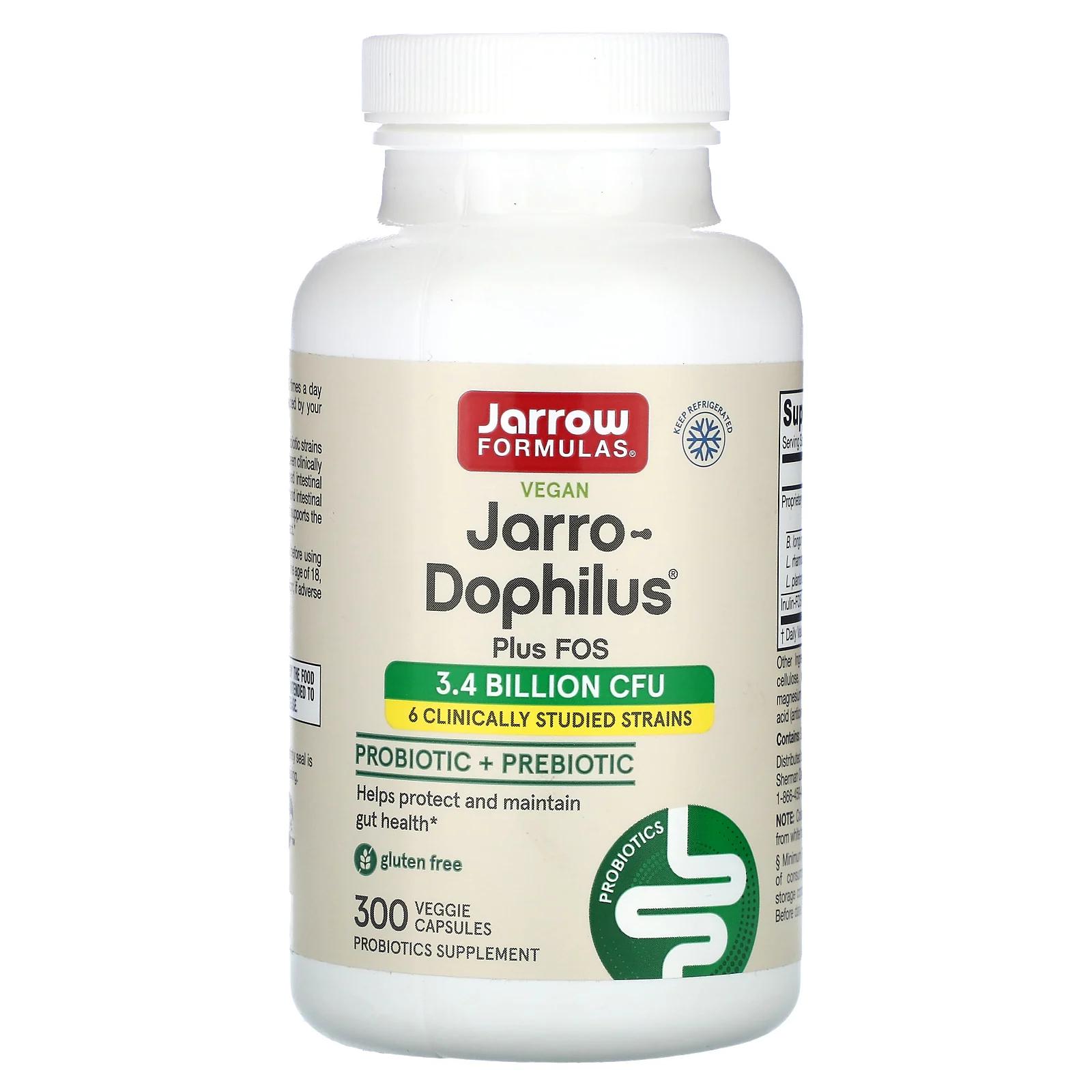 

Jarrow Formulas Jarro-Dophilus plus FOS 300 вег капсул