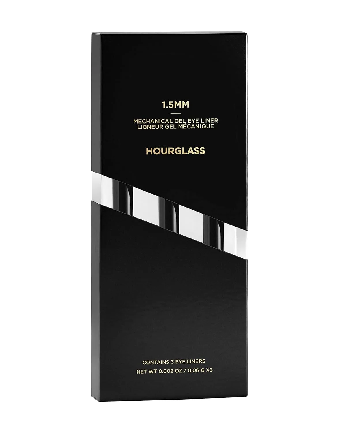 Гелевая подводка для глаз Hourglass 1,5 мм, механический стержень, 3 шт., цвет обсидиан. — фото 2