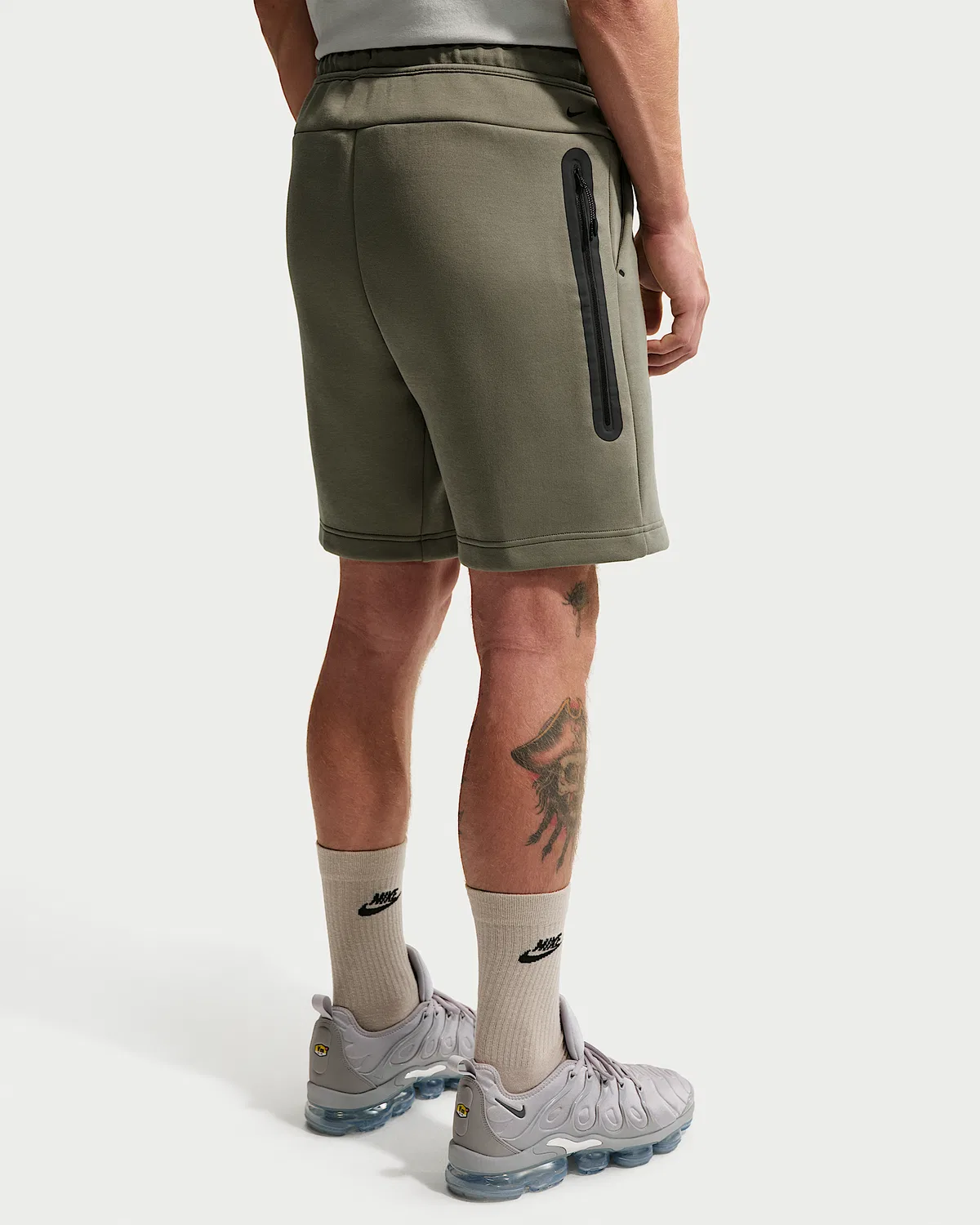 Мужские флисовые шорты Nike Tech, Silver Sage/Black — фото 3