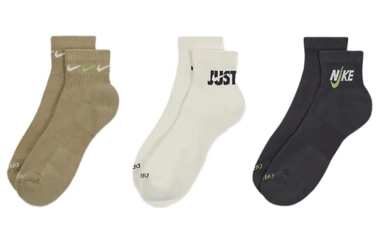 

Мужские носки до середины икры Nike, 3 пары (коричневый+абрикосовый+тёмно-серый)