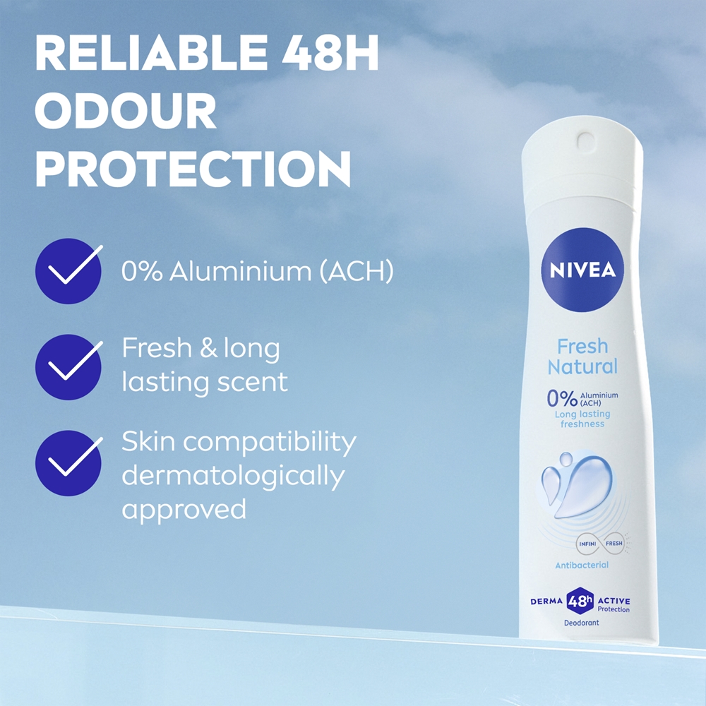 Свежий натуральный спрей-антиперспирант для женщин Nivea, 200 мл — фото 3