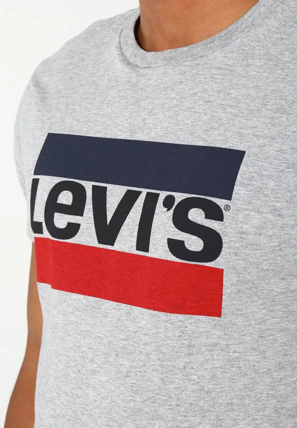 Футболка с графическим принтом в спортивном стиле Levi'S, Grey Heather — фото 4