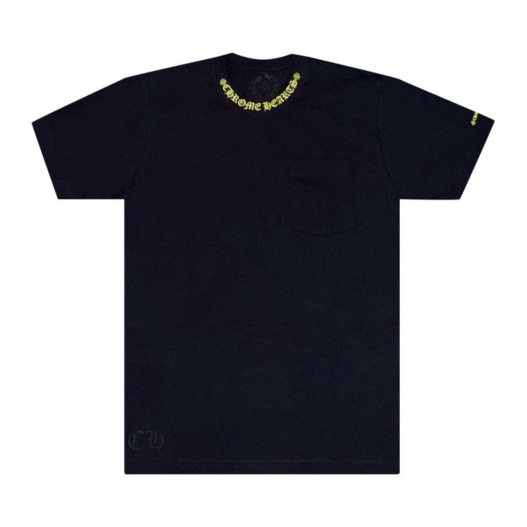 

Футболка Chrome Hearts Neck Logo T-Shirt, Black/Neon Yellow