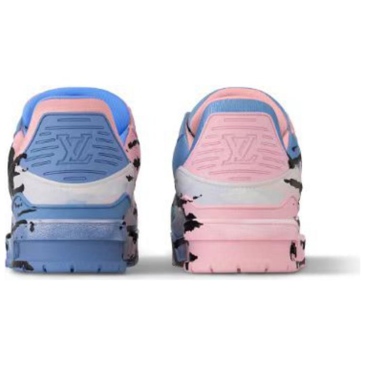 Кроссовки Low-Top для скейтбординга Унисекс Розовые Голубые LOUIS VUITTON — фото 2