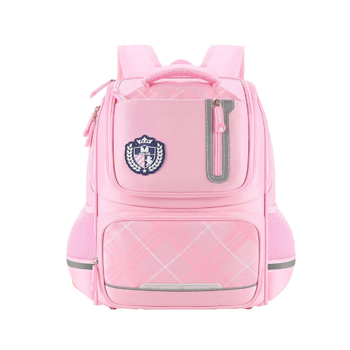 

Disney Полиэстеровый рюкзак унисекс синий с розовым, British Style Pink for Grades 1-3