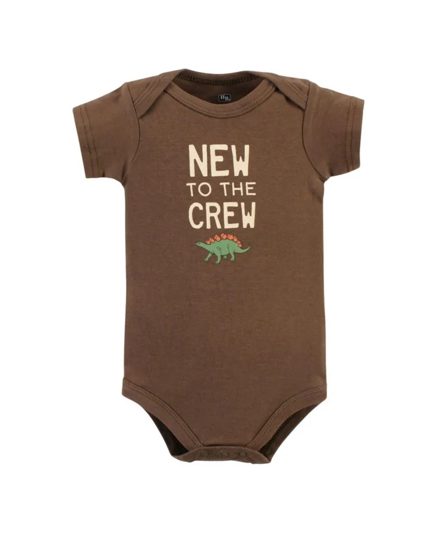 Комплект из пяти хлопковых комбинезонов-боди Hudson Baby, Dinosaur Adventures 5-Pack — фото 4