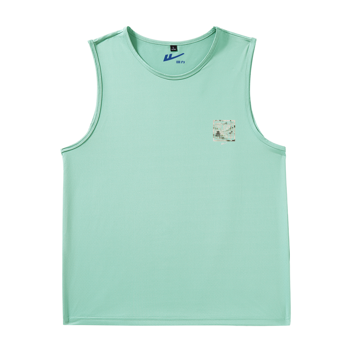 

Мужская майка с круглым вырезом тонкая Others WARRIOR, aqua зеленый