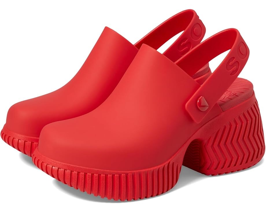

Туфли SOREL ONA Streetworks Heel Clog, цвет Red Glo/Sea Salt
