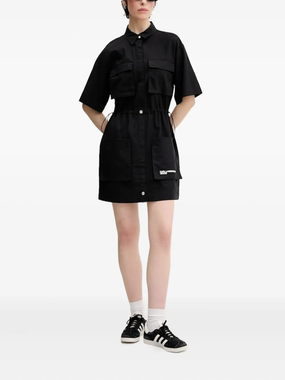 

Мини-платье с завязками на талии Karl Lagerfeld Jeans, черный