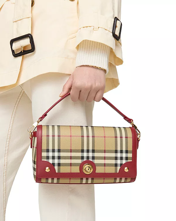 Сумка Burberry Note с клетчатым принтом — фото 4