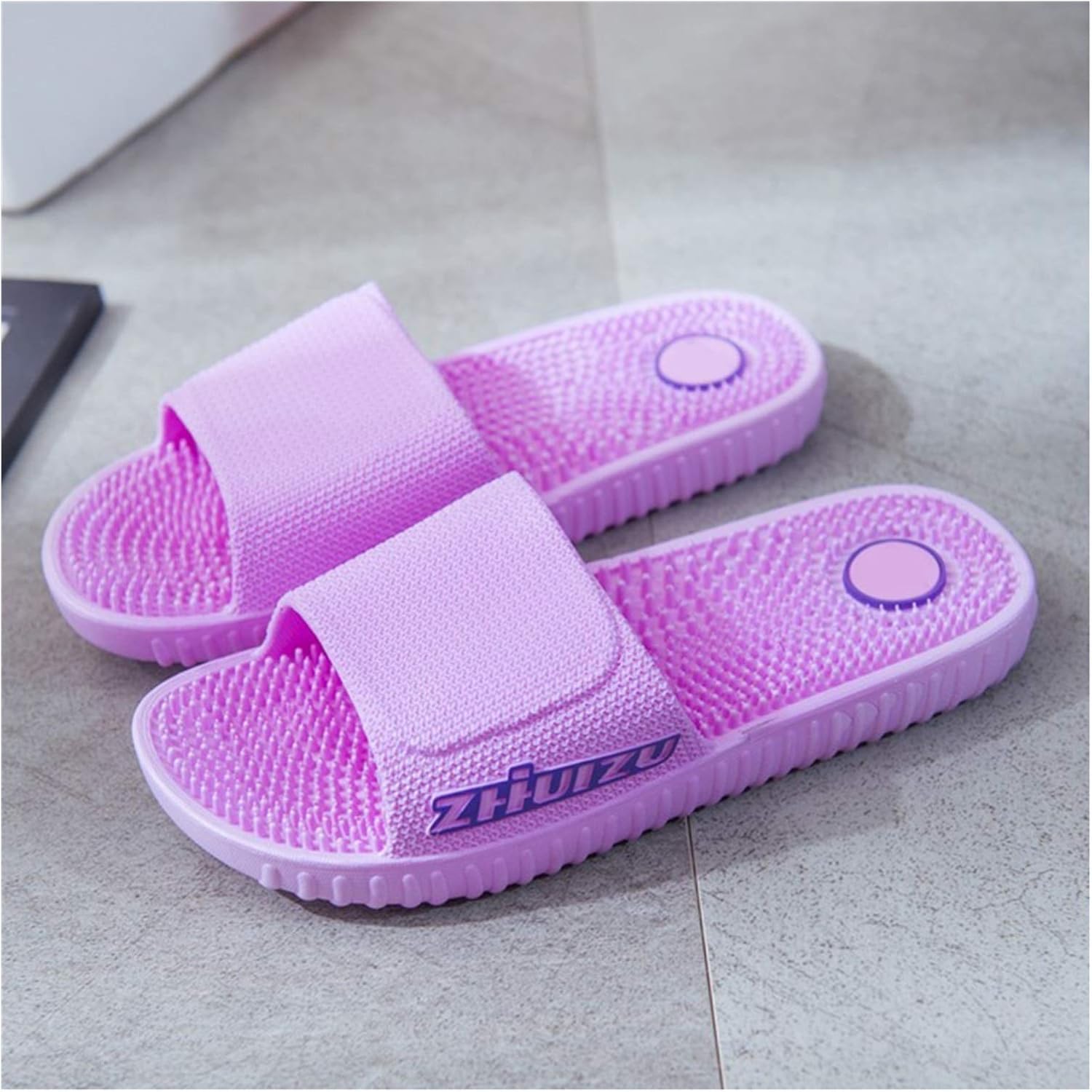 

Мужские тапочки YXCKG, массажные тапочки для душа, мужские и женские тапочки с акупрессурой, женские тапочки, домашняя обувь, летние пляжные тапочки для бассейна с мягкой подошвой (Цвет: синий, Размер: EUR40)