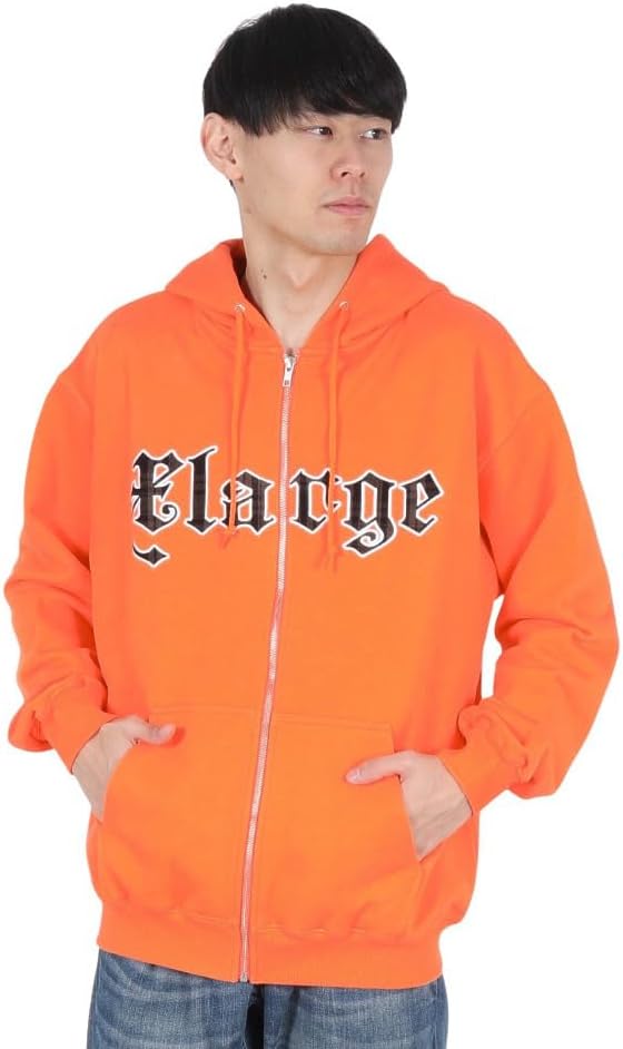 

Толстовка с капюшоном размера XLARGE, толстовка на молнии с нашивкой и логотипом, мужская, оранжевый