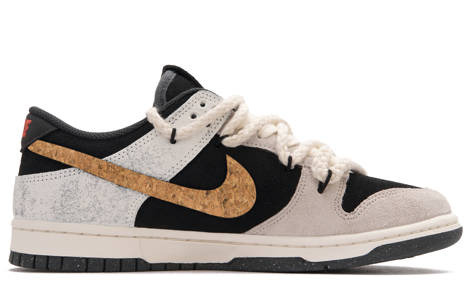 Nike Dunk Panda Player Wood Grain низкие скейтерские кроссовки мужские черный серый желтый — фото 3