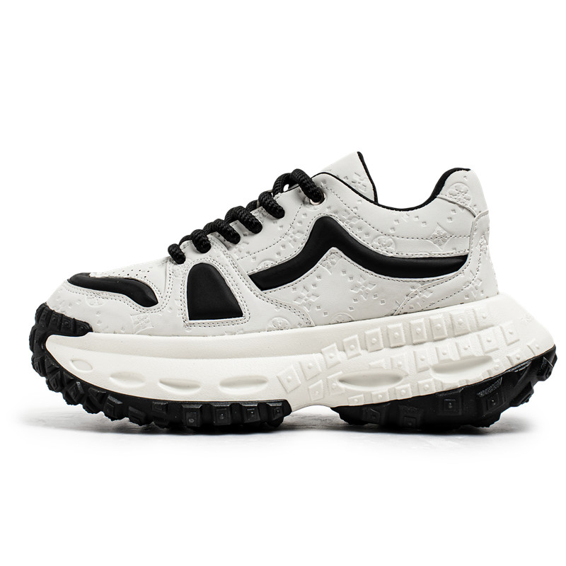 

JANECO Мужские низкие массивные кроссовки White Black, цвет White Black