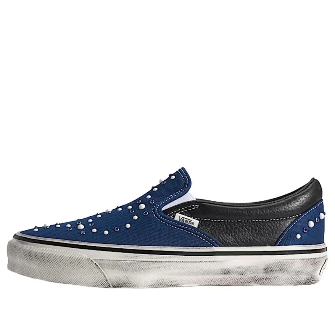 Слипоны Vans Premium Classic Slip-On Pearlized 'Indigo Blue Black' VN000D9PIND, темно-синий
