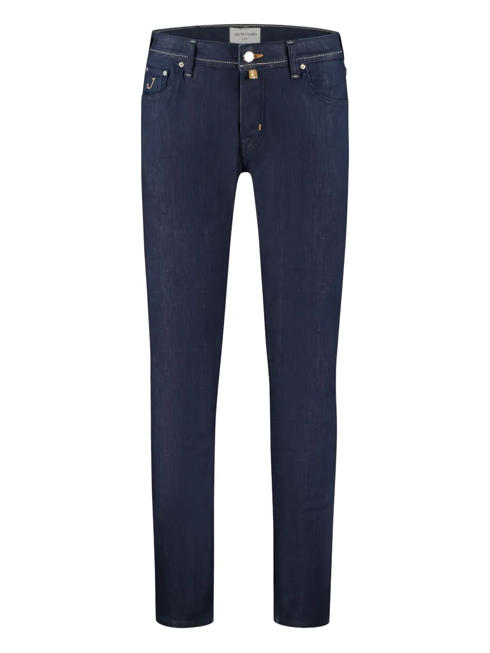 

Джинсы с пятью карманами и отделкой строчкой JACOB COHEN, синий