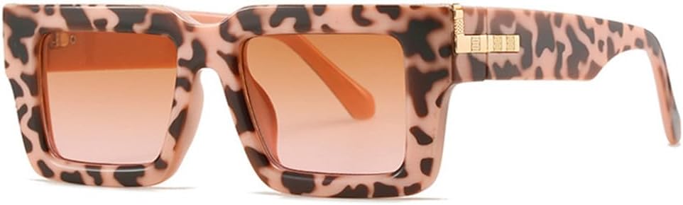 

Солнцезащитные очки UV400 с широкими дужками и леопардовым градиентным принтом для женщин и мужчин, для бега и занятий спортом на открытом воздухе UYPTK, Pink Leopard Pink