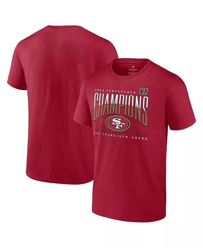 

Мужская алая футболка San Francisco 49ers 2023 NFC Champions Hometown Not Done Fanatics