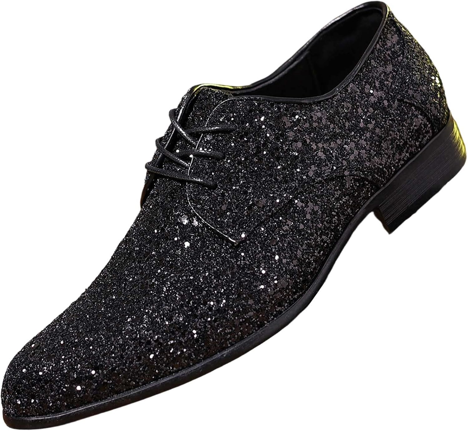 

Мужские классические туфли-лоферы для официальных мероприятий, блестящая модель для деловых случаев Generic, черный