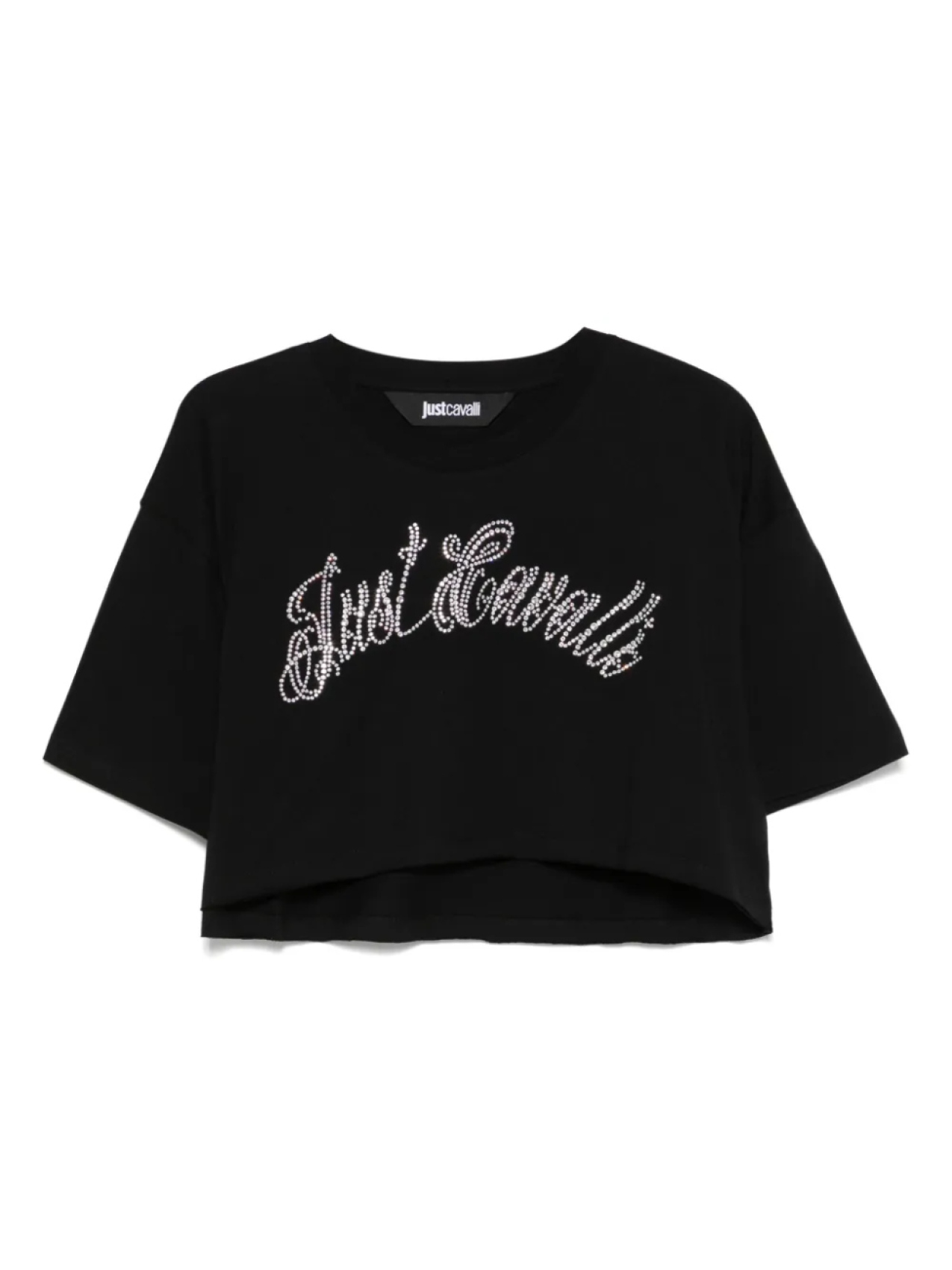 

Укороченный топ с логотипом Just Cavalli, черный