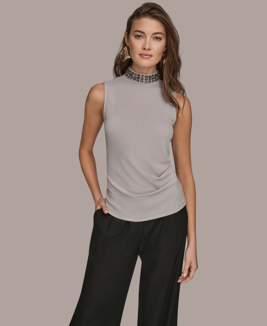 

Женский топ без рукавов с декором Donna Karan New York, Vapor