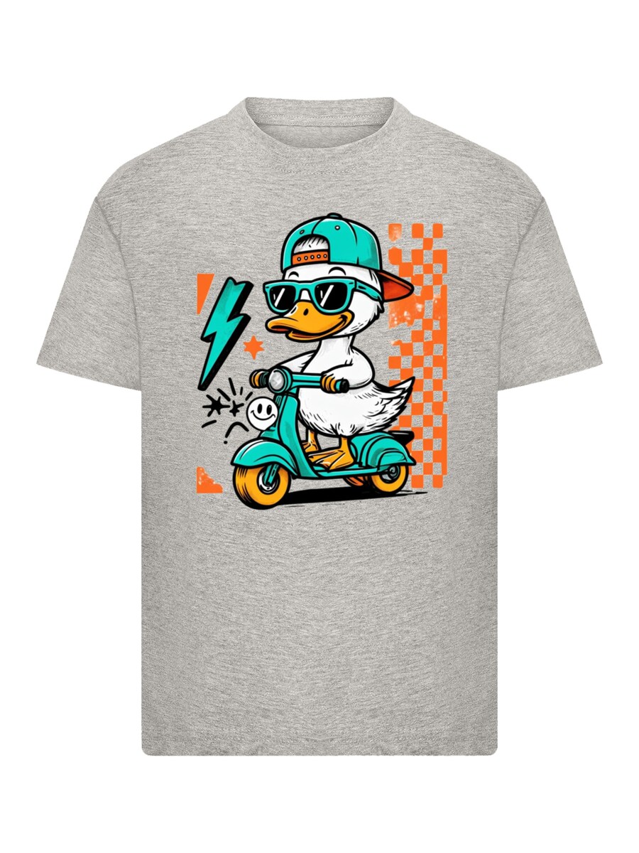 

Рубашка F4NT4STIC Coole Ente auf Roller, серый