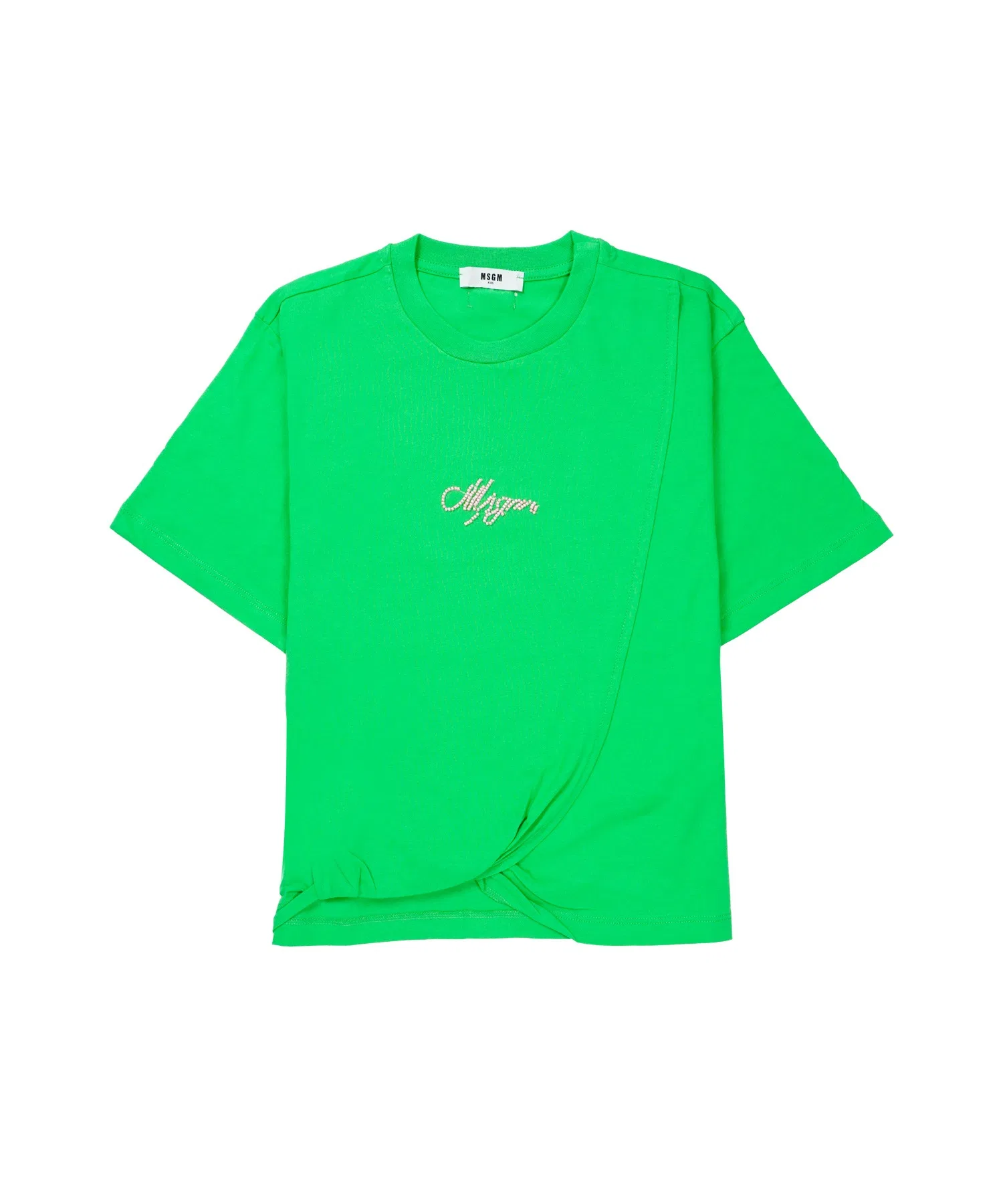 Детская футболка MSGM KIDS с драпировкой