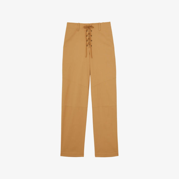

Клемент брюки из хлопка с зауженными штанинами Reiss, цвет tan