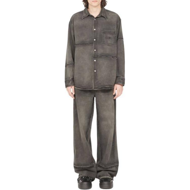 Футболка Raw Cut с фигурным подолом MM6 Maison Margiela, тёмно-серый — фото 3