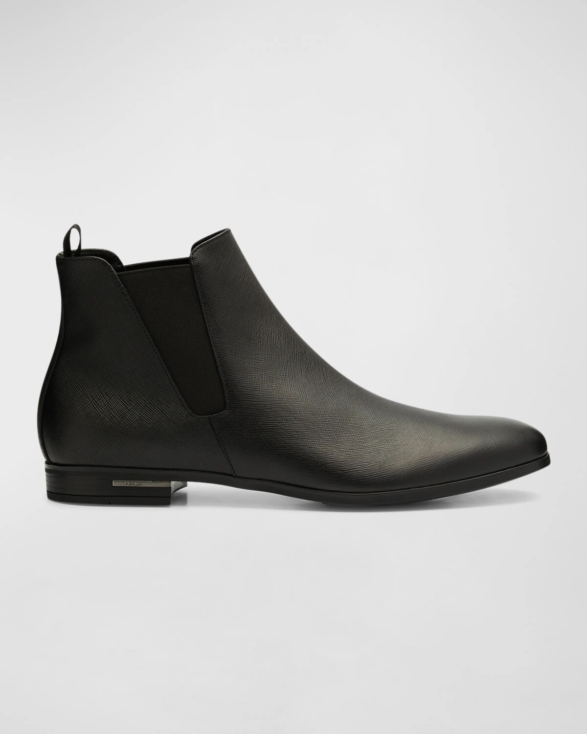 Ботинки челси из сафьяновой кожи Prada, цвет Black